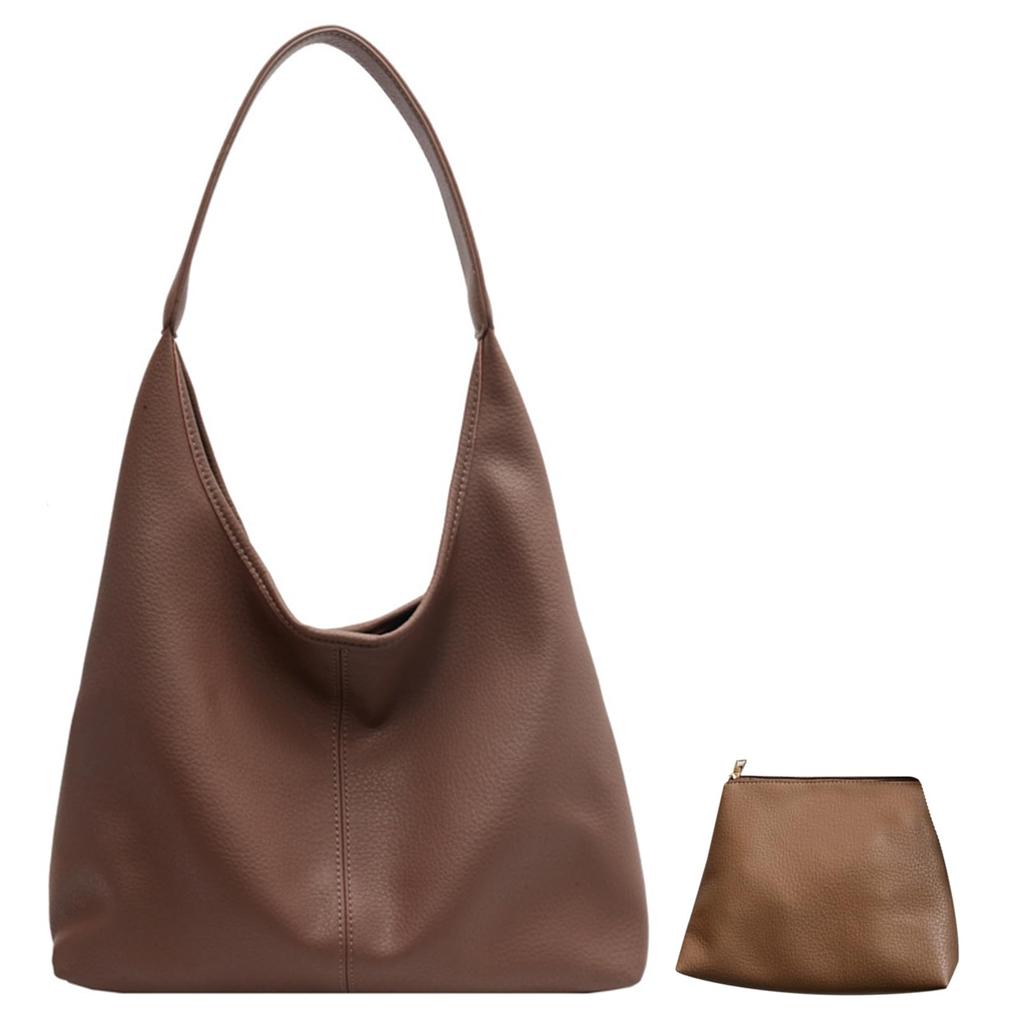 Maytopia Tote Shoulder Bag with Inner Synthetic PU Large A4 Stylish Shoulder Perfect for 2079 Bag, Bag, Handbag, Parent-Child Pouch, Bag, Leather,