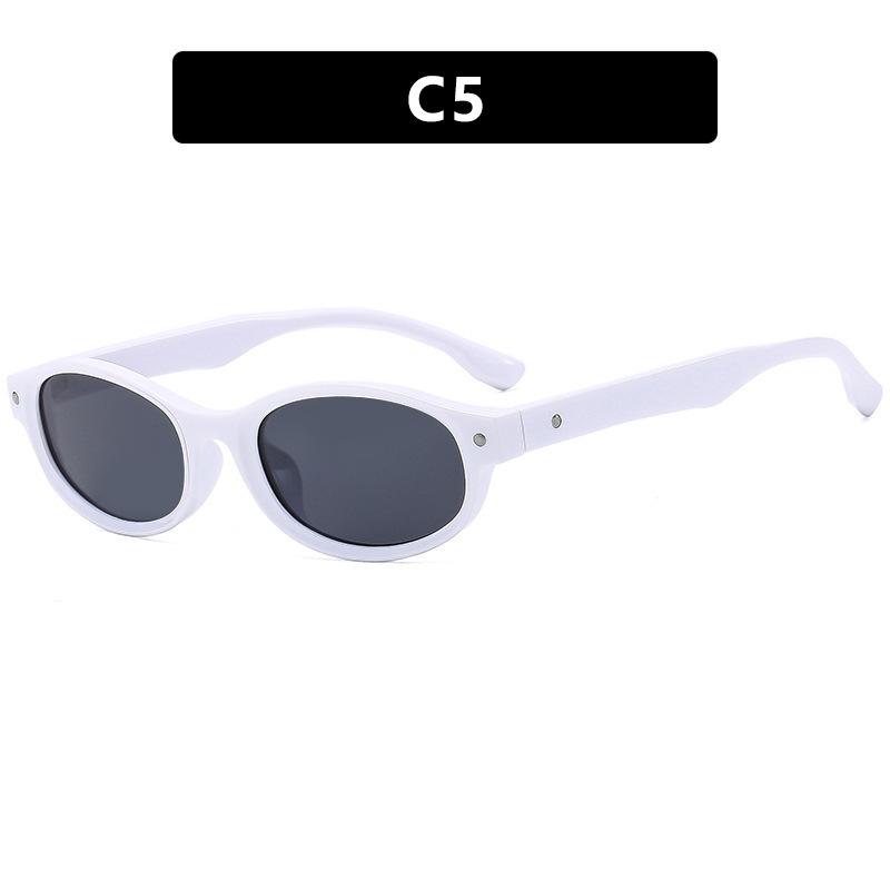 

Солнцезащитные очки с маленькой оправой, рисовые гвоздики , солнцезащитные очки Spice Girl, женские ретро-солнцезащитные очки, простая вогнутая форма metal hinge