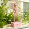 Paesaggio Horror Sottomarino Decorazione Scheletro Danzante Aeratore Acquario con Articolazioni Mobili per Decorazioni Acquario di Halloween, Accessori Spettrali