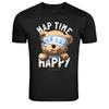Lustiges Nickerchen Schläfriger Teddybär Grafik T-Shirt Süßes Tee