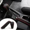 Accessories For Hyundai Creta Ix25 2018 2019 Leather Gear Head Shift Knob Cover Collars Handbrake Cover Case