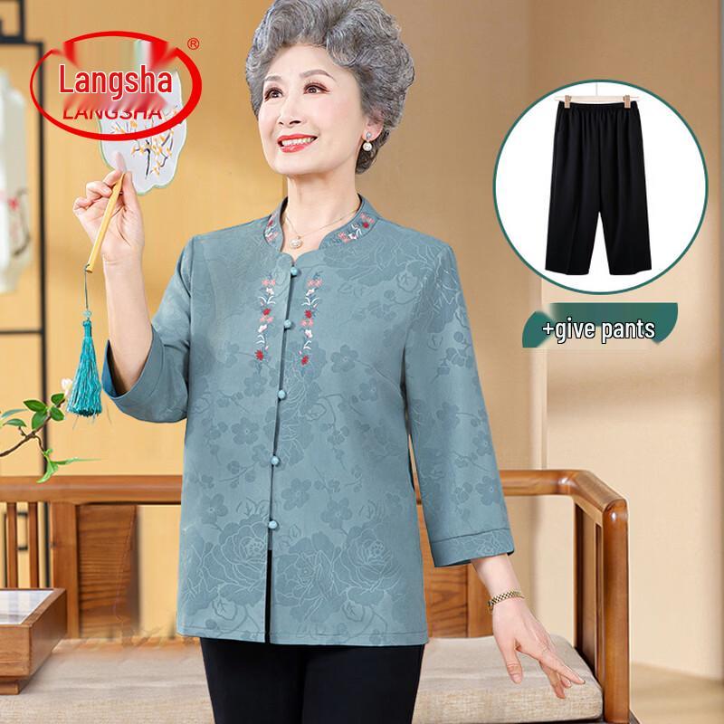 LangSha Women's Summer Blouse for Elderly
