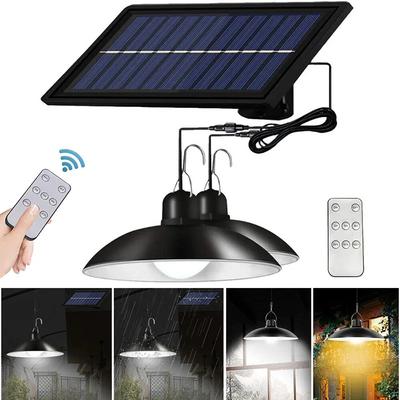 Nouă lampă suspendată cu energie solară Lampă de exterior cu telecomandă Impermeabilă Candelabru de grădină Curte interioară Shed Hambar LED cu telecomandă