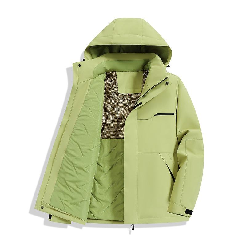 Graphene inner thickened cotton-padded clothes are cold-proof and warm in winter, windproof and waterproof outdoor mountaineering suits, couple coats.