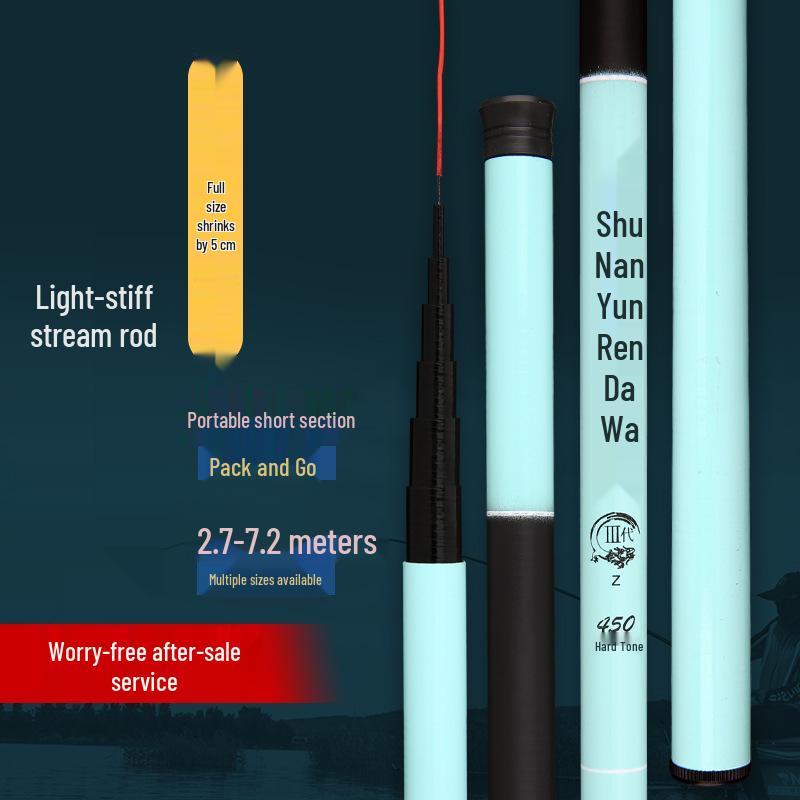 Fiberglass Hand Fishing Rod, Stream Rod In Multiple Colors