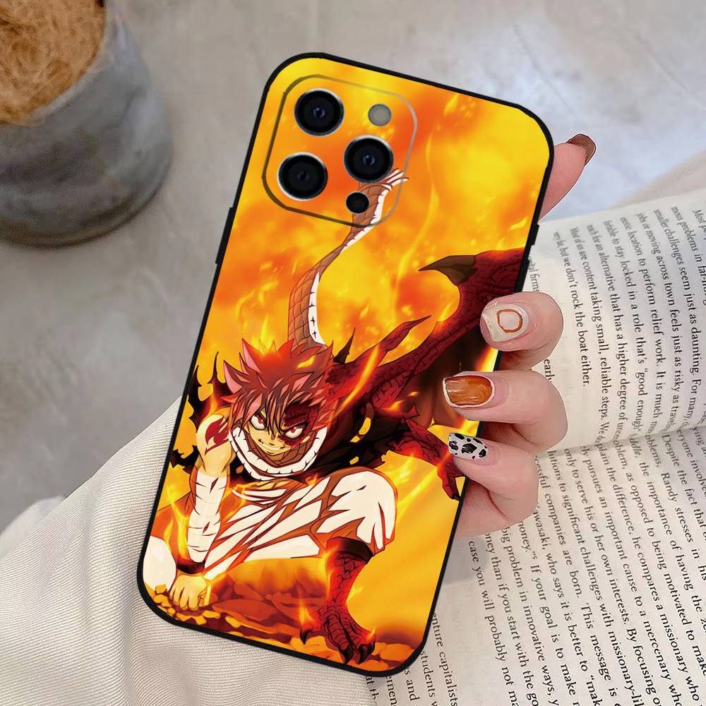 

Fairy Tail Natsu Dragneel Phone Case For iPhone 17,16,15,14,13,12,11 Plus,Pro Max,XS,Soft Silicone Black Cover iPhoneXsMax