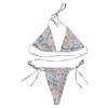 Women Sexy Print Bandage Swimsuit 2 Piece Bathing Suit Bikini Set Split Swimsuit