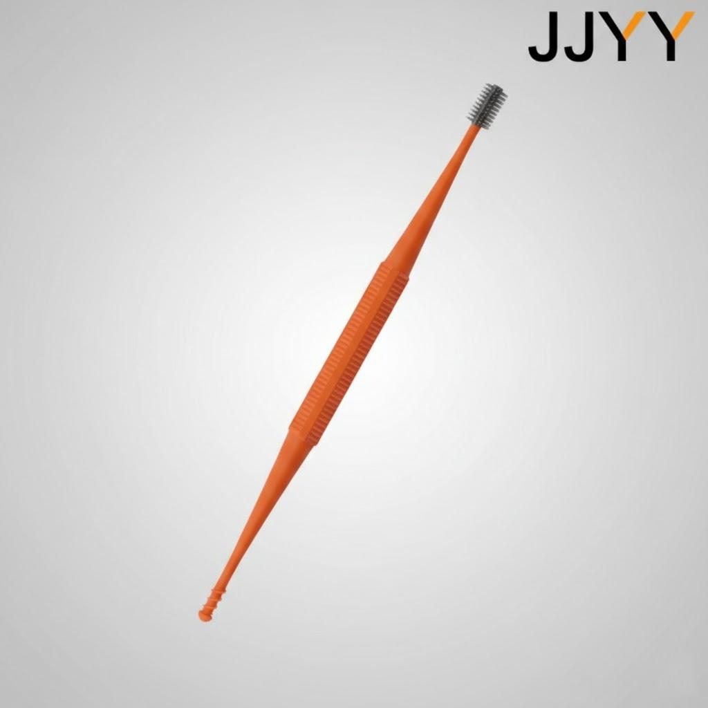 

JJYY Soft Silicone Dual Head Ear Wax Remover Cleaner Spiral Spoon Ear Cleaning Tool for Ear Hygiene Care оранжевый