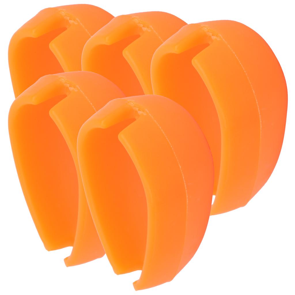5pcs Fishing Inline Method Feeder Bait Mould Silicone Good Elasticity NonToxic Fish Equipment(Orange )