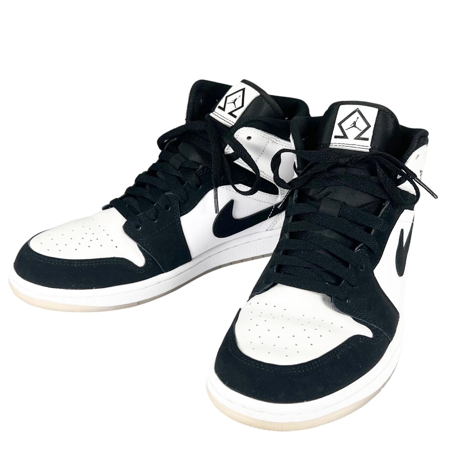 NIKE AIR JORDAN1 MID SE DH6933 100 sneakers black mens JP27.5 Air Jordan used black