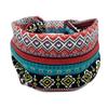 Bohemian Ethnic Print Yoga Headband - Wide Elastic, Sweat-Absorbing Headscarf