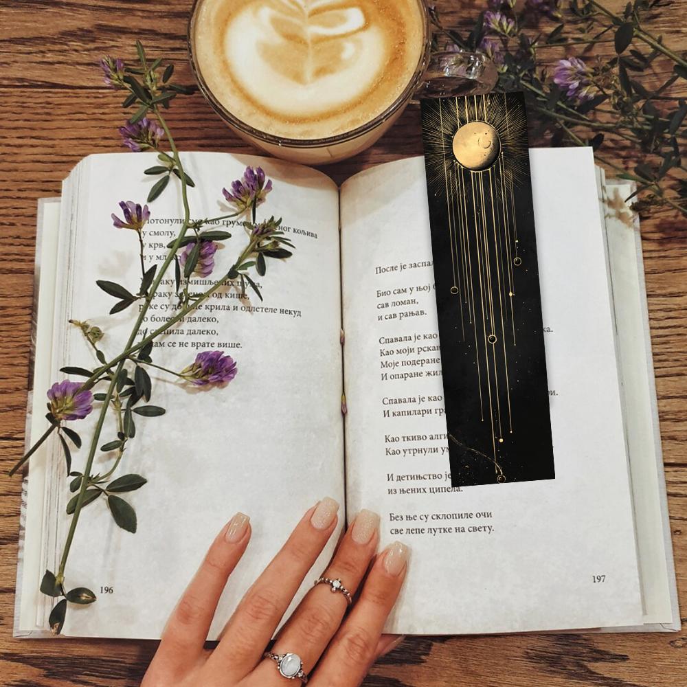 32pcs, Black Gold Series Bookmarks, suitable for back-to-school season, Christmas, Halloween, teachers, readers, and birthdays.