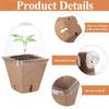 10set Seeding Starter Pots Biodegradable Fibre Paper Nursery Pots With Humidity Dome Compostable Peat Seed Plant Pots