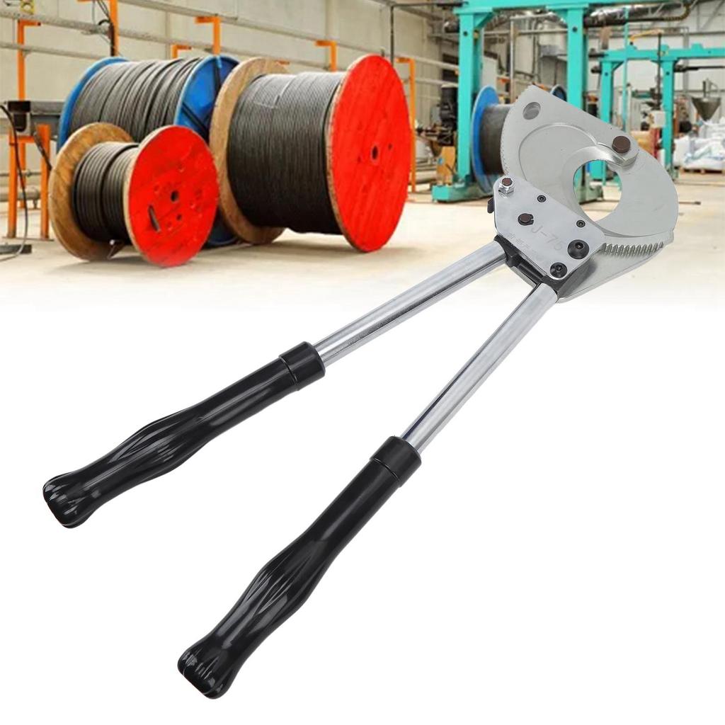 Ratcheting Cable Cutter 750MCM 400mm2 Dia65mm 2.6in Labor Saving Ratchet Wire Cutter