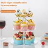 Space-saving 1 Set Helpful Clear Party Wedding Cupcake Tower Acrylic Cake Stand Round   Party Supplies