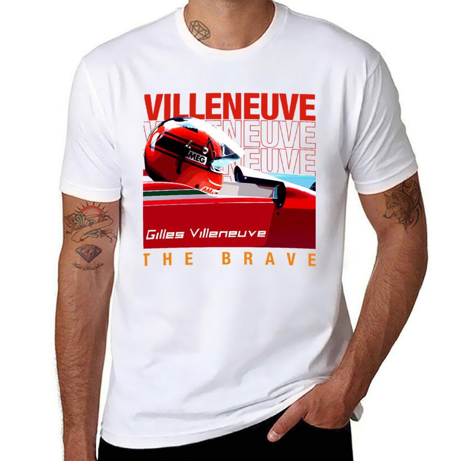 

Gilles Villeneuve helmet F1 legend T-Shirt for a boy new edition oversized t shirts for men 2XL