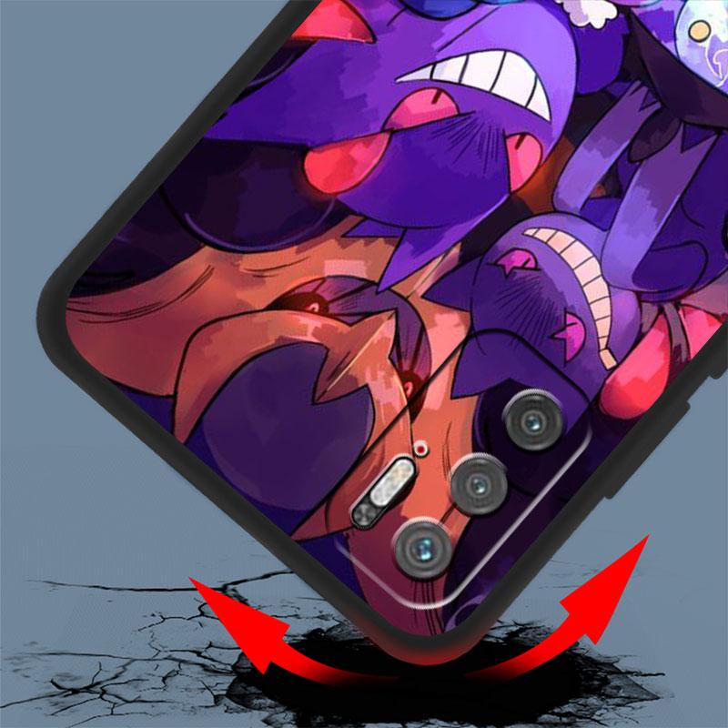 Lustige Pokemon Gengar Fall Für Xiaomi Redmi Hinweis 11 9S 10 9 8 7 9A 9C 9i K40 8T 10C 9T K50 Silikon Telefon Shell