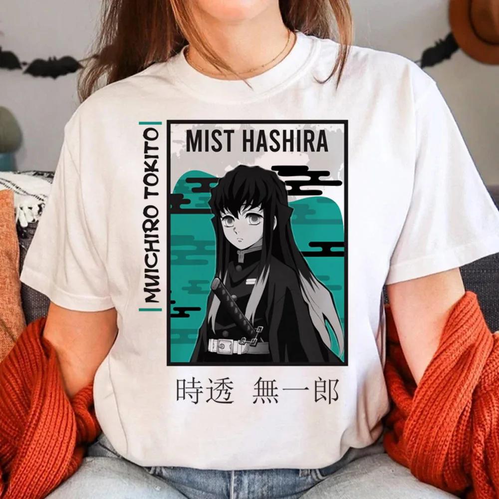 Muichiro Tokito T-Shirt Women's Harajuku Summer Casual Cute Manga T-Shirt Women's Manga Japanese Anime Clothing Y2K Top