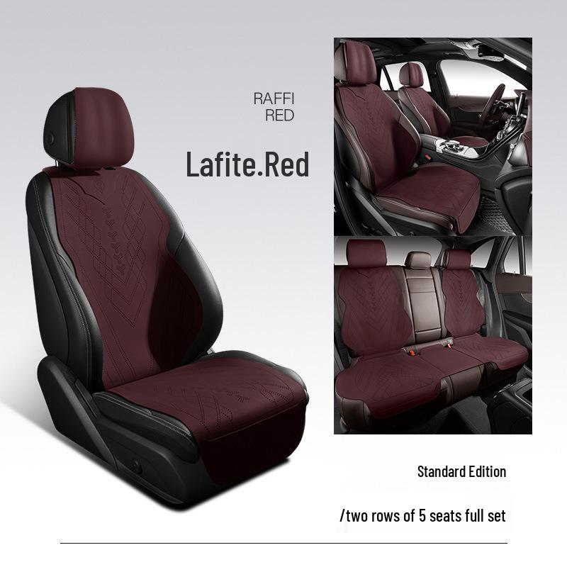 Volkswagen-Compatible Suede Car Seat Cushion, Universal Five-Seater Half-Surround Cover
