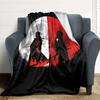 1pc Moonlight Silhouette Flannel Throw Blanket HD Printed Lightweight Soft Warm All Season Blanket for Sofa, Bed, Travel, Camping Machine Washable