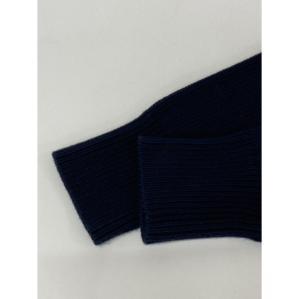 POLO RALPH LAUREN Navy Cotton College Varsity Cardigan tops S NavyUsed