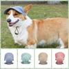 INS Adjustable Dog Baseball Cap Breathable Soft Dog Parent-Child Hat with Ear Holes Pet Sun Hat Hiking with Ear Holes