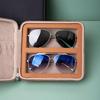 Versatile Sturdy Leather Watch and Eyewear Storage Case with See Through Clear Top for Easy Viewing Home Accessory