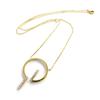 Les Trésors De Lily [N2894] - Gold Plated Necklace 'Sissi' White Gold - 29x20 Mm