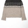 European and American style, new women's clothing, fashionable, versatile, cross-border color-rubbing effect jacquard knitted sweater