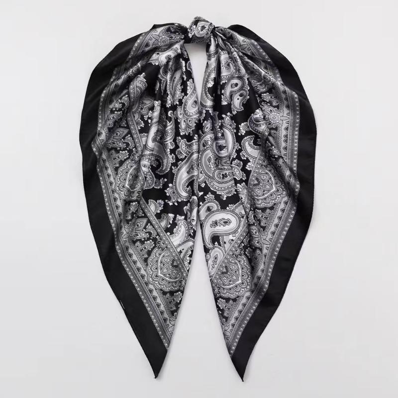 Meier Silk Scarf 90cm Women's Headscarf New Letter Print Scarf Satin Square Scarf