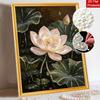 Pearl Lotus Painting Kit. Painting Art Handmade Diy Home Decoration Painting. Elegant Floral Wall Decor. Luxury Pearl Embellishment.