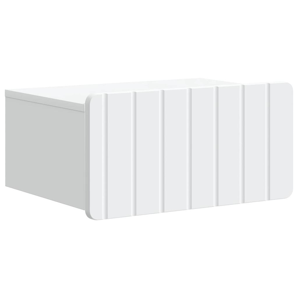 Wall Mounted Nightstand White 49 x 34.5 x 24 cm Engineered Wood