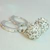 2021 925 Silver Jewelry Flashing Round Hoop Earrings for Women