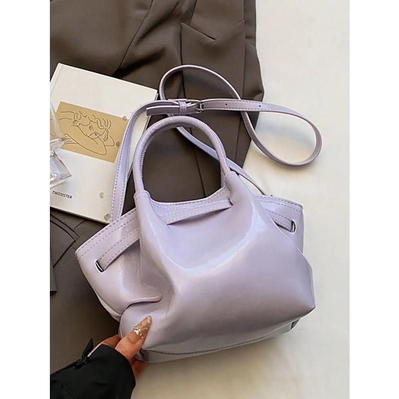 New Style Solid Color Versatile Dumpling Bag, Fashiable and Casual Handbag