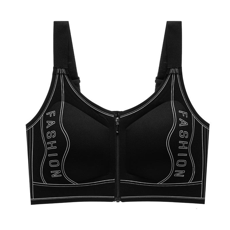 Front Zipper Women Wireless Seamless Full Cup Bra Large Breast Reduction Armpit Fat Collection