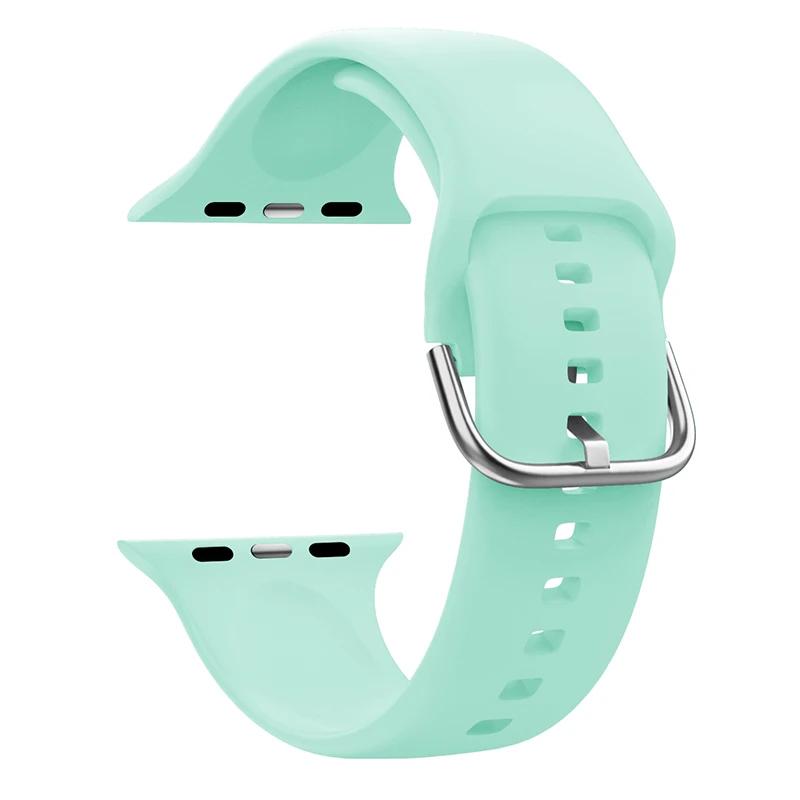 Strap For Apple Watch Band 44mm 45mm 49mm 42mm 41mm 40mm Accessories Silicone Bracelet Correa iWatch Series 8 9 Ultra SE 6 7 5 4