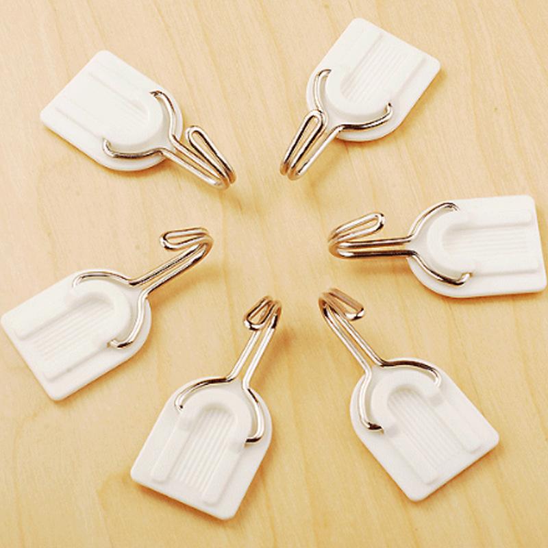 3PCS Self Adhesive Wall Hook Strong Without Drilling Coat Bag Bathroom Door Kitchen Towel Hanger Hooks Home Storage Accessories