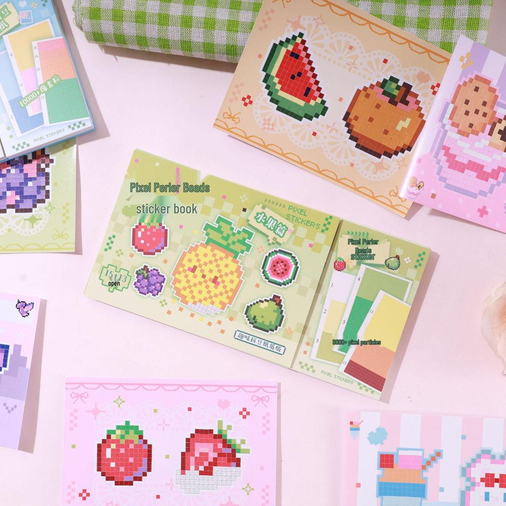 Mini Pixel Cartoon Bead Stickers: Cute Educational Toy for Crafting