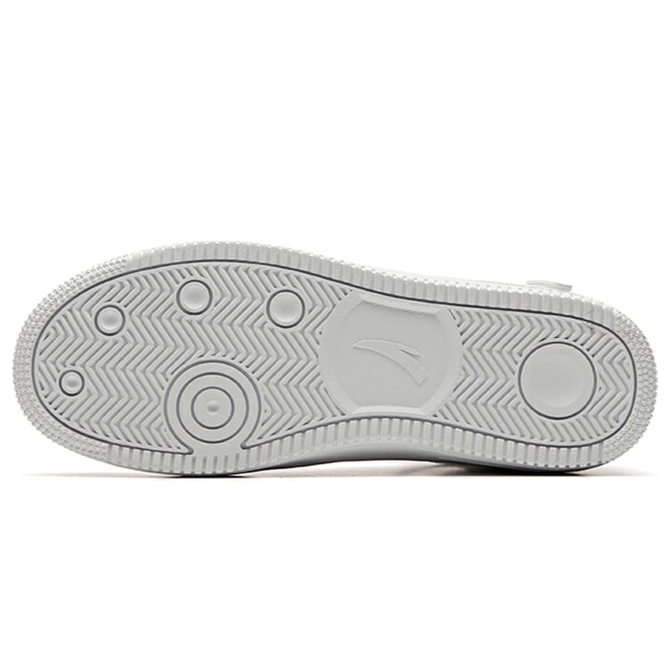 Anta Athleisure Slip Resistant Abrasion Resistant High top Skateboard Shoes Women's White 92948061-1