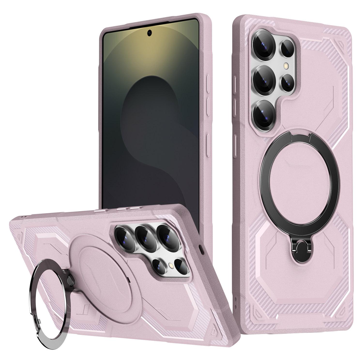 

Для Samsung Galaxy S25 Ultra Чохол Сумісний з MagSafe Підставка TPU+PC Чохол для телефону Pink