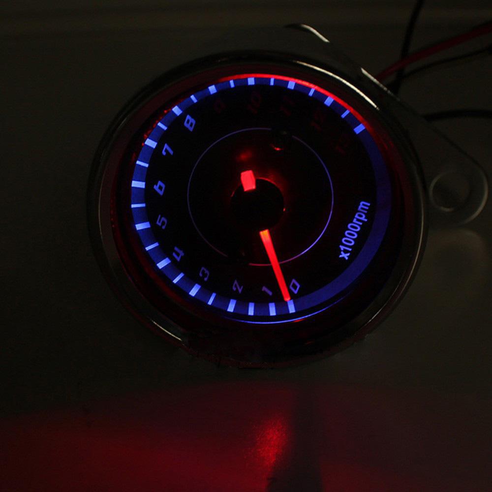 Tachometr o průměru 6,5 cm DC 12V Pouzdro z nerezové oceli univerzální