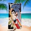 Retro A-Astro Boy Iron Microfiber Blanket Quick Drying Beach Towels Oversized Printing Super Absorbent Pool Towel Blanket