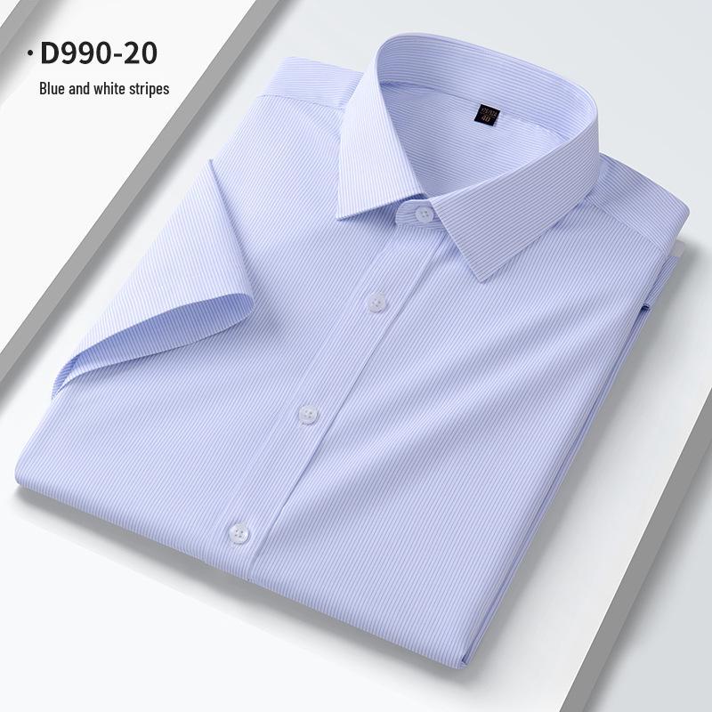 **Men's Summer Modal Stretch Non-Iron Short Sleeve Shirt | Casual Business Comfort**