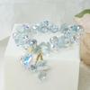 Elegant Synthetic Crystal Bracelet with Heart Pendant, Sparkling Luxury Design, Non-plated Artificial Crystal, Perfect for Daily and Party Wear.