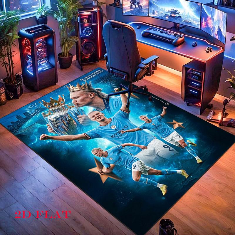 Haaland poster Carpet Rug for Living Room Bedroom Home Sofa Decoration,Kids play Nonslip Floor Mat