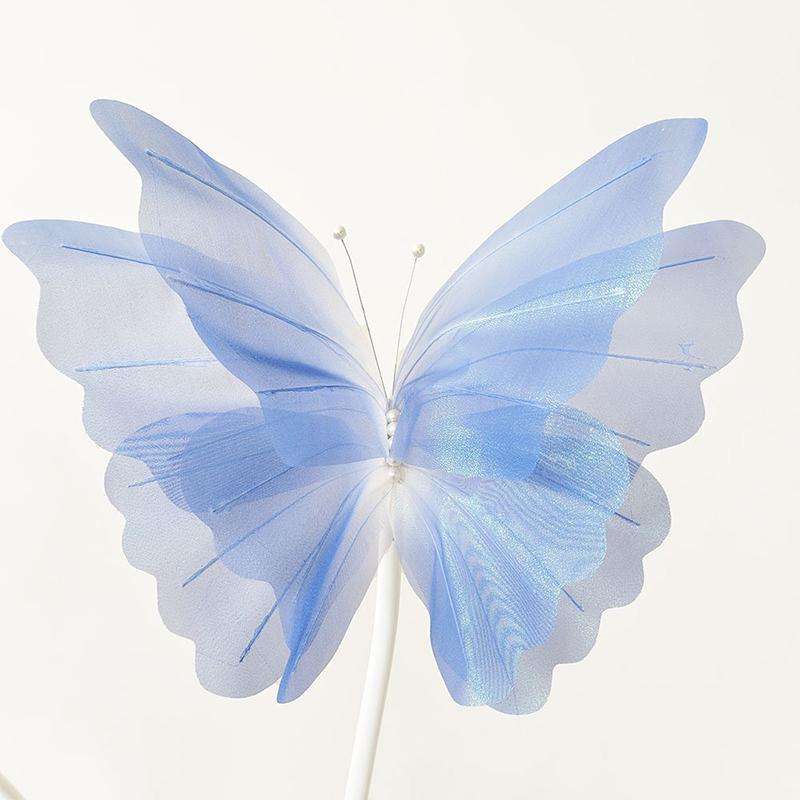 

Artificial Flower Colorful Butterfly Yarn Flower Wedding Window Decoration Flower Handicraft Colorful Silk Butterfly синий