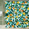 1Pc Plant Cherry Strawberry Lemon Shower Curtain, Bathroom Decorative Shower Curtain, Waterproof Shower Curtain With Hooks