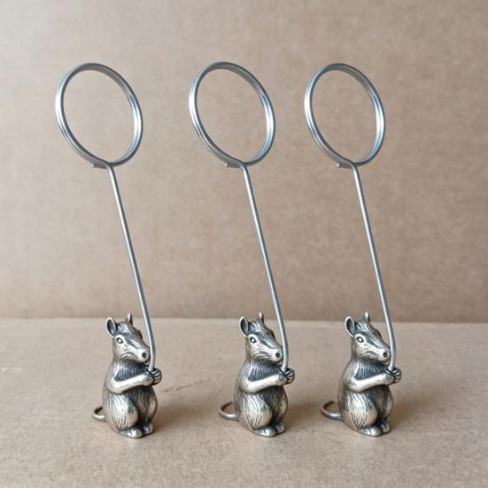 3Pcs Note Holder Stable Anti-Corrosive Spiral Clip for Notes Photos Menus