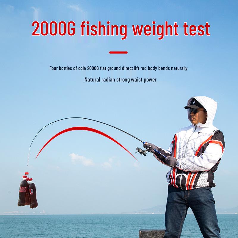 Telescopic Carbon Fiber Sea Fishing Rod - Long Cast Raft Rod with Lure 