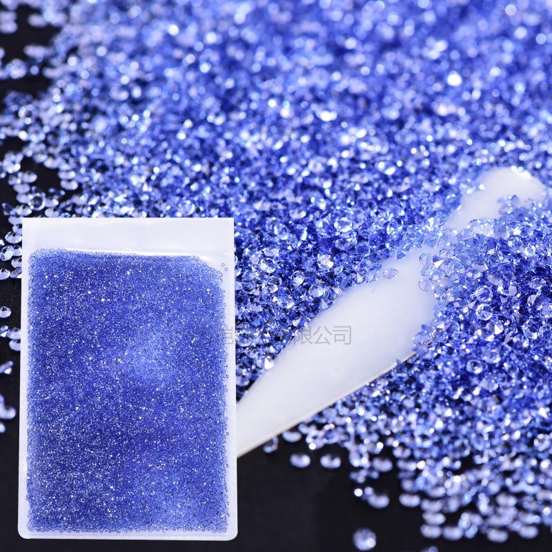 Nail Art Micro Zircon, Glass Crystal Sand Bare Diamond Pointed Bottom Rhinestone Diy Nail Art Accessories